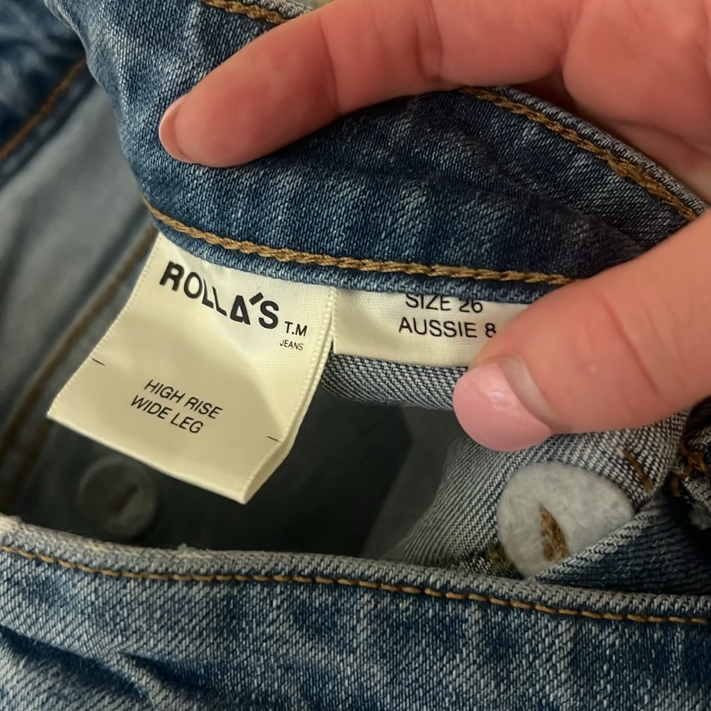 Rolla’s Ankle Straight Leg Sailor Jeans - Ranch - Size 26 - Picture 3 of 7